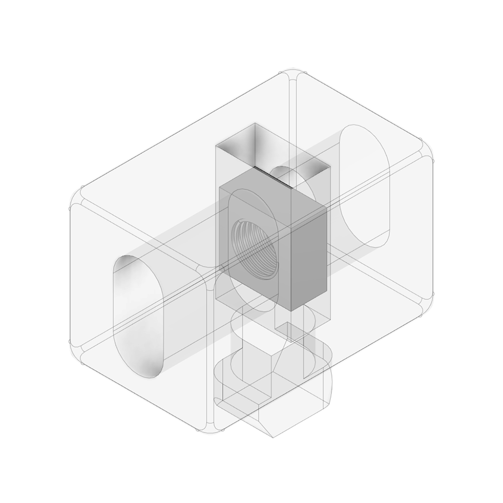 64-080-0 MODULAR SOLUTIONS ABS PART<br>SPACER BLOCK MODEL 45 CLEAR